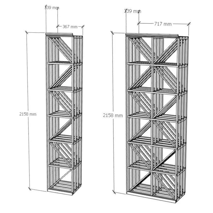 72-Bottle Elite Kit Rack (Slat Bin Rack)