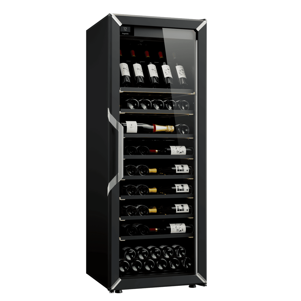 Goguette Wine Fridge Large Unit 150 Bottles Black with Presentation Row