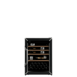 Goguette wine fridge small single zone 50 bottle capacity, black front view