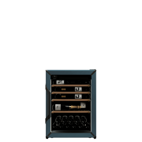 Goguette wine fridge small single zone 50 bottle capacity, blue front view