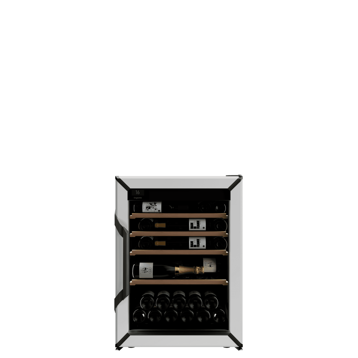 Goguette wine fridge small single zone 50 bottle capacity, white front view