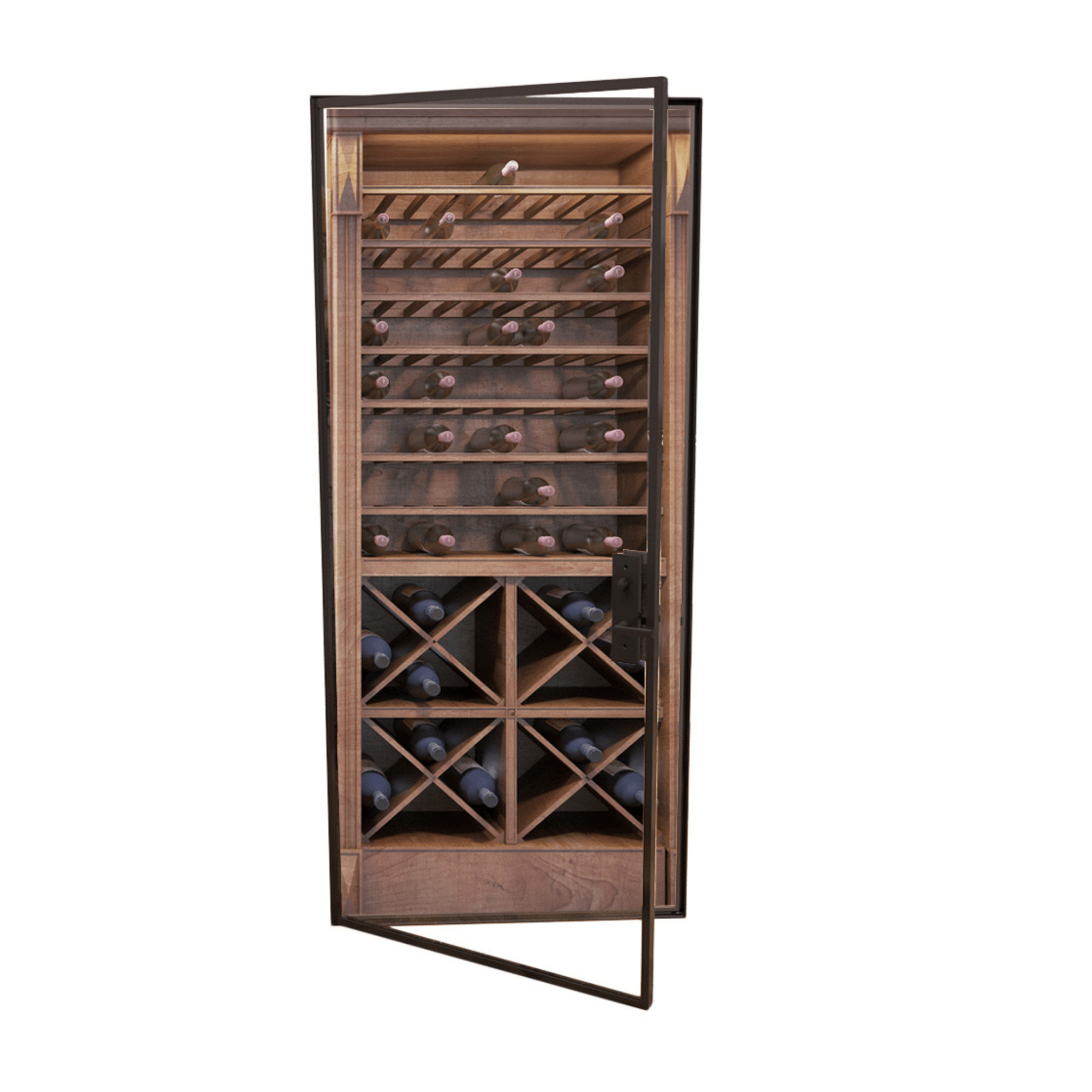 Glass Enclosed Wine Cellar Bronze Door – Wine Cellar HQ