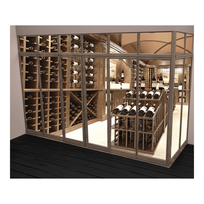 Bronze Transom Glass Enclosed Wine Cellar