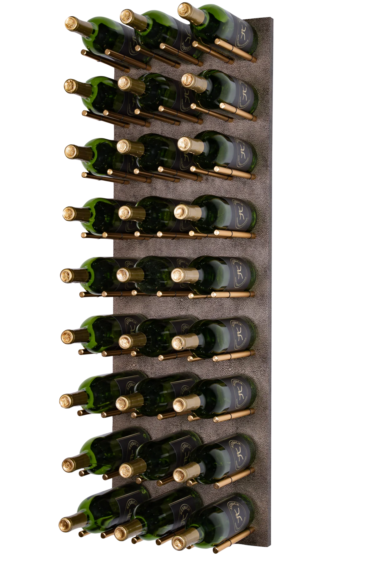 Kessick Wine as Art 14" x 42" Vertical Leather Panel Wine Rack