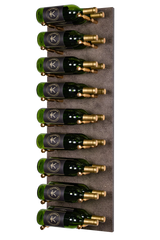 Kessick Wine as Art 14" x 42" Vertical Leather Panel Wine Rack