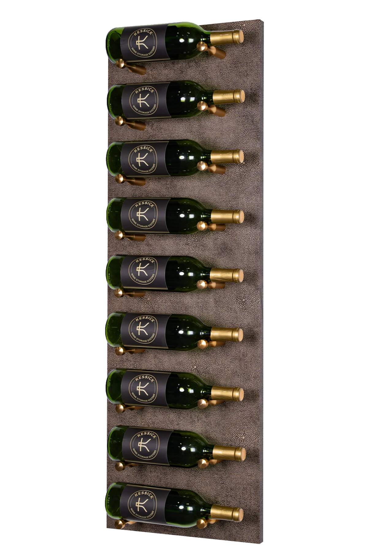Kessick Wine as Art 14" x 42" Vertical Leather Panel Wine Rack
