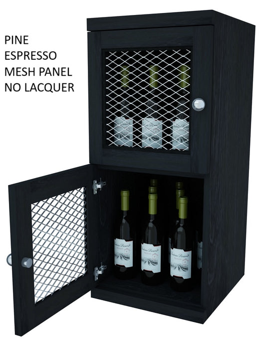Vinostor Wine Lockers – 2 Locking Bins - 35-5/8″ Tall - Single Shelf Solid Sides