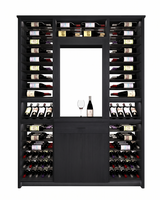 Kessick Tower Series 188-Bottle Hardwood Wine Cabinet