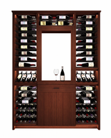 Kessick Tower Series 188-Bottle Hardwood Wine Cabinet