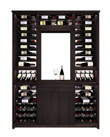 Kessick Tower Series 188-Bottle Hardwood Wine Cabinet