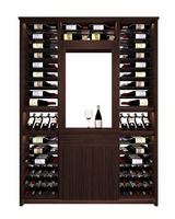 Kessick Tower Series 188-Bottle Hardwood Wine Cabinet