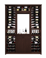 Kessick Tower Series 188-Bottle Hardwood Wine Cabinet