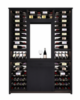 Kessick Tower Series 188-Bottle Hardwood Wine Cabinet