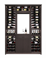 Kessick Tower Series 188-Bottle Hardwood Wine Cabinet