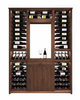 Kessick Tower Series 188-Bottle Hardwood Wine Cabinet