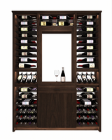 Kessick Tower Series 188-Bottle Hardwood Wine Cabinet