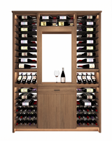 Kessick Tower Series 188-Bottle Hardwood Wine Cabinet