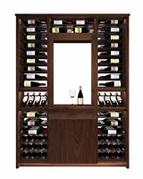 Kessick Tower Series 188-Bottle Hardwood Wine Cabinet