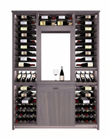Kessick Tower Series 188-Bottle Hardwood Wine Cabinet