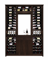 Kessick Tower Series 188-Bottle Hardwood Wine Cabinet