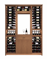 Kessick Tower Series 188-Bottle Hardwood Wine Cabinet