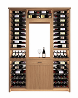 Kessick Tower Series 188-Bottle Hardwood Wine Cabinet