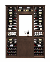 Kessick Tower Series 188-Bottle Hardwood Wine Cabinet