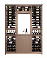 Kessick Tower Series 188-Bottle Hardwood Wine Cabinet