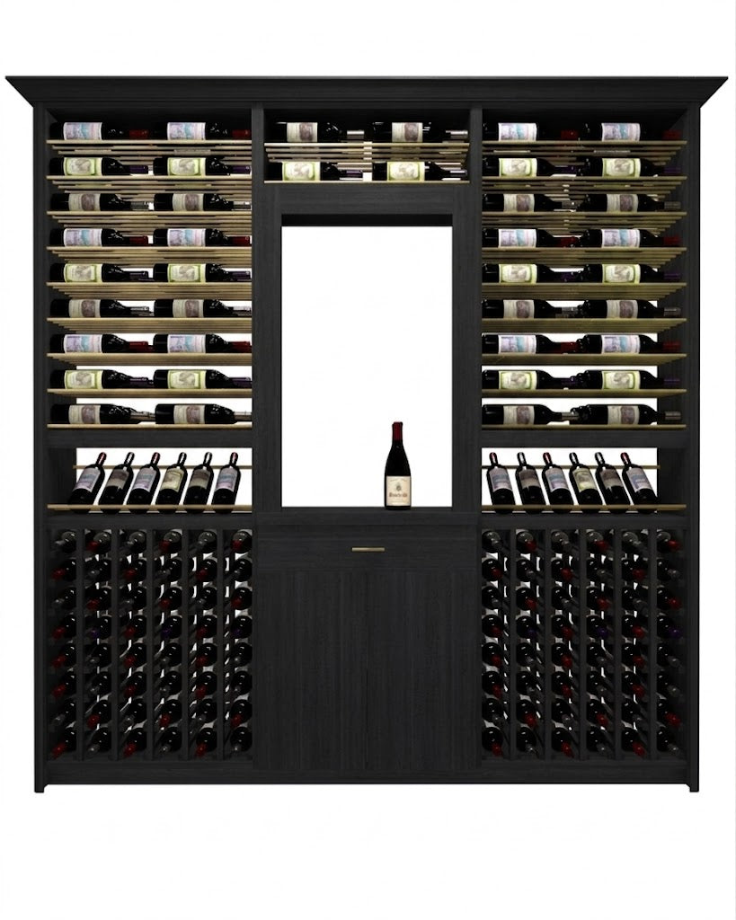 Kessick Tower Series 276-Bottle Hardwood Wine Cabinet
