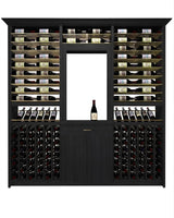 Kessick Tower Series 276-Bottle Hardwood Wine Cabinet