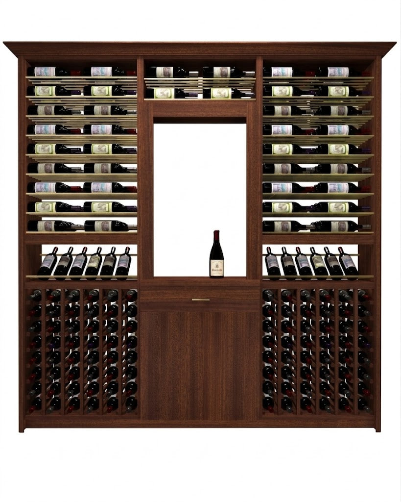 Kessick Tower Series 276-Bottle Hardwood Wine Cabinet