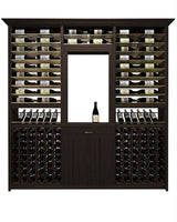 Kessick Tower Series 276-Bottle Hardwood Wine Cabinet