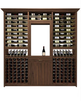 Kessick Tower Series 276-Bottle Hardwood Wine Cabinet