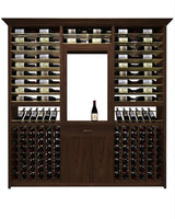 Kessick Tower Series 276-Bottle Hardwood Wine Cabinet