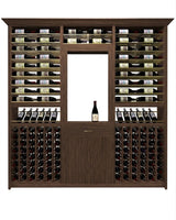 Kessick Tower Series 276-Bottle Hardwood Wine Cabinet