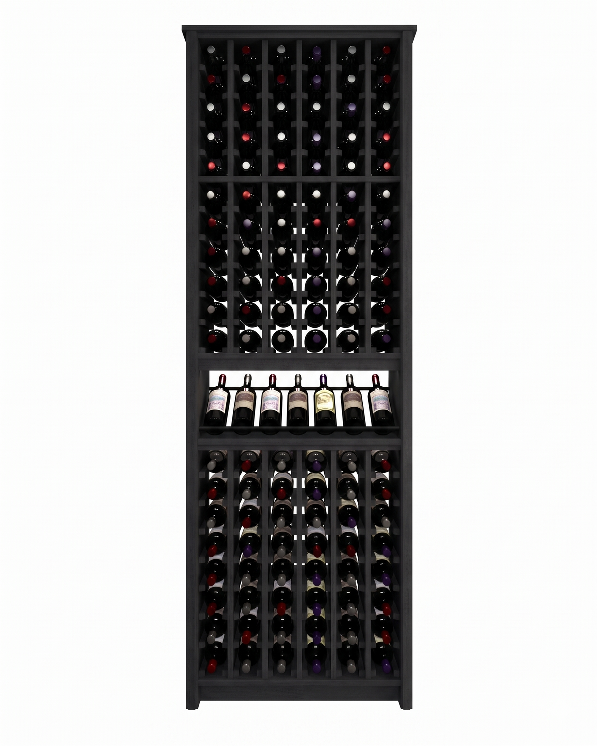 Kessick Tower Series 120-Bottle Hardwood Wine Cabinet