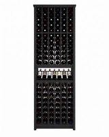 Kessick Tower Series 120-Bottle Hardwood Wine Cabinet