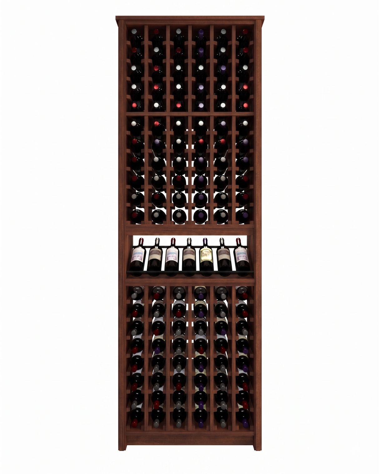 Kessick Tower Series 120-Bottle Hardwood Wine Cabinet