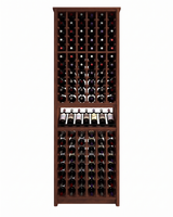 Kessick Tower Series 120-Bottle Hardwood Wine Cabinet