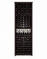 Kessick Tower Series 120-Bottle Hardwood Wine Cabinet