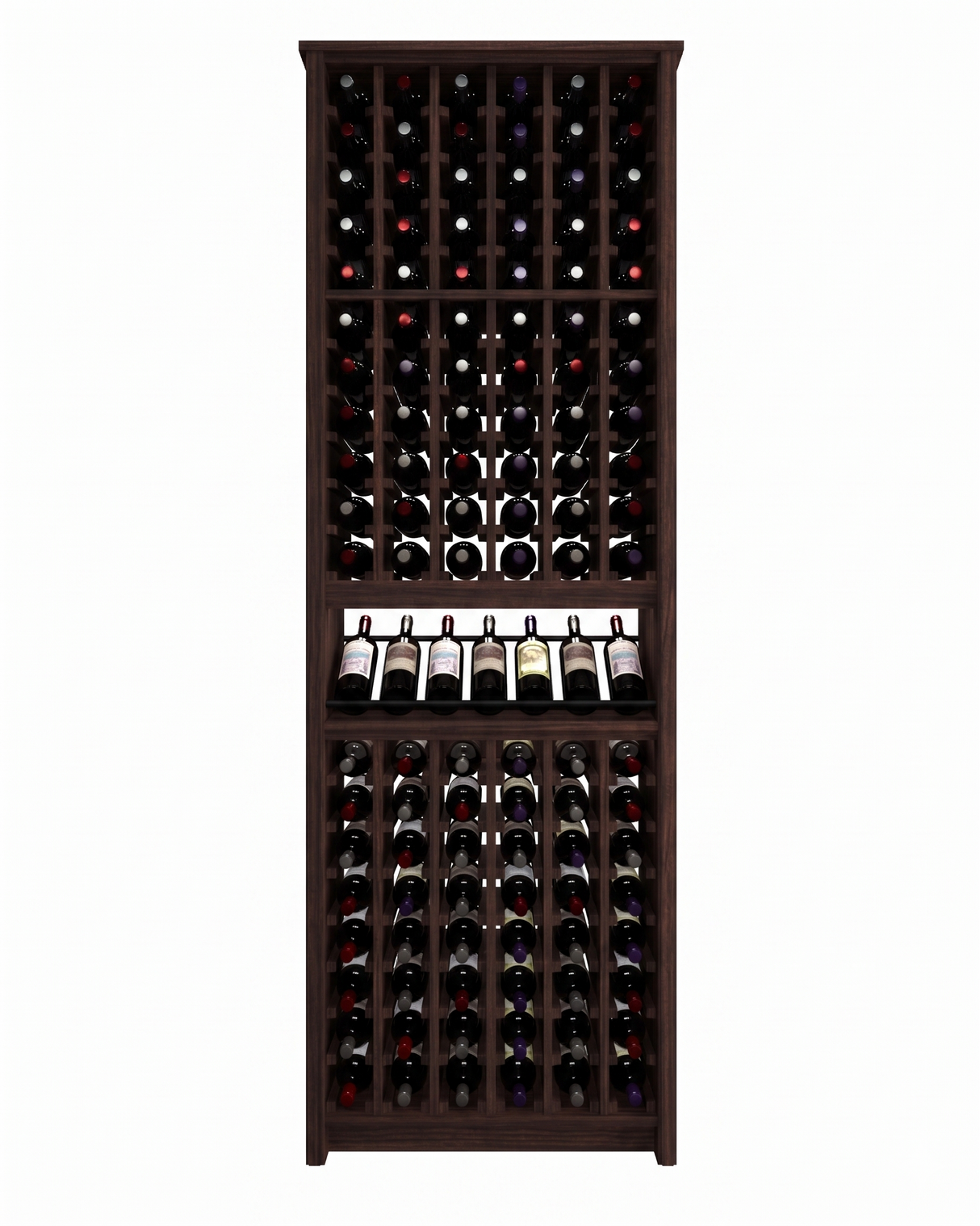 Kessick Tower Series 120-Bottle Hardwood Wine Cabinet