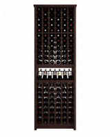 Kessick Tower Series 120-Bottle Hardwood Wine Cabinet
