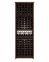 Kessick Tower Series 120-Bottle Hardwood Wine Cabinet