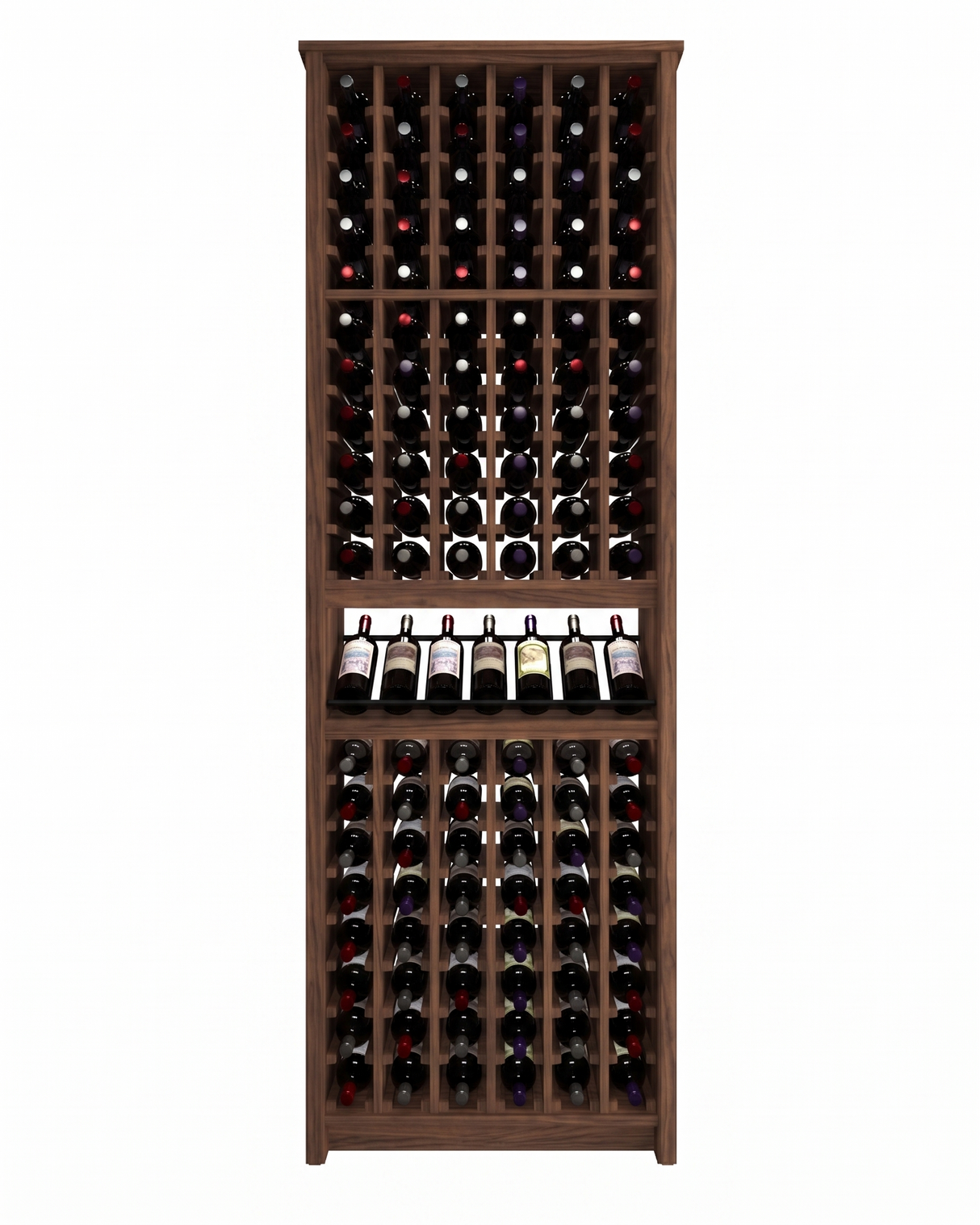 Kessick Tower Series 120-Bottle Hardwood Wine Cabinet