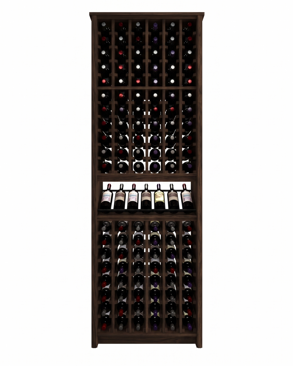 Kessick Tower Series 120-Bottle Hardwood Wine Cabinet