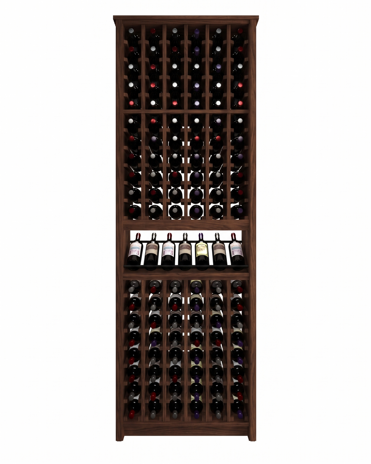 Kessick Tower Series 120-Bottle Hardwood Wine Cabinet