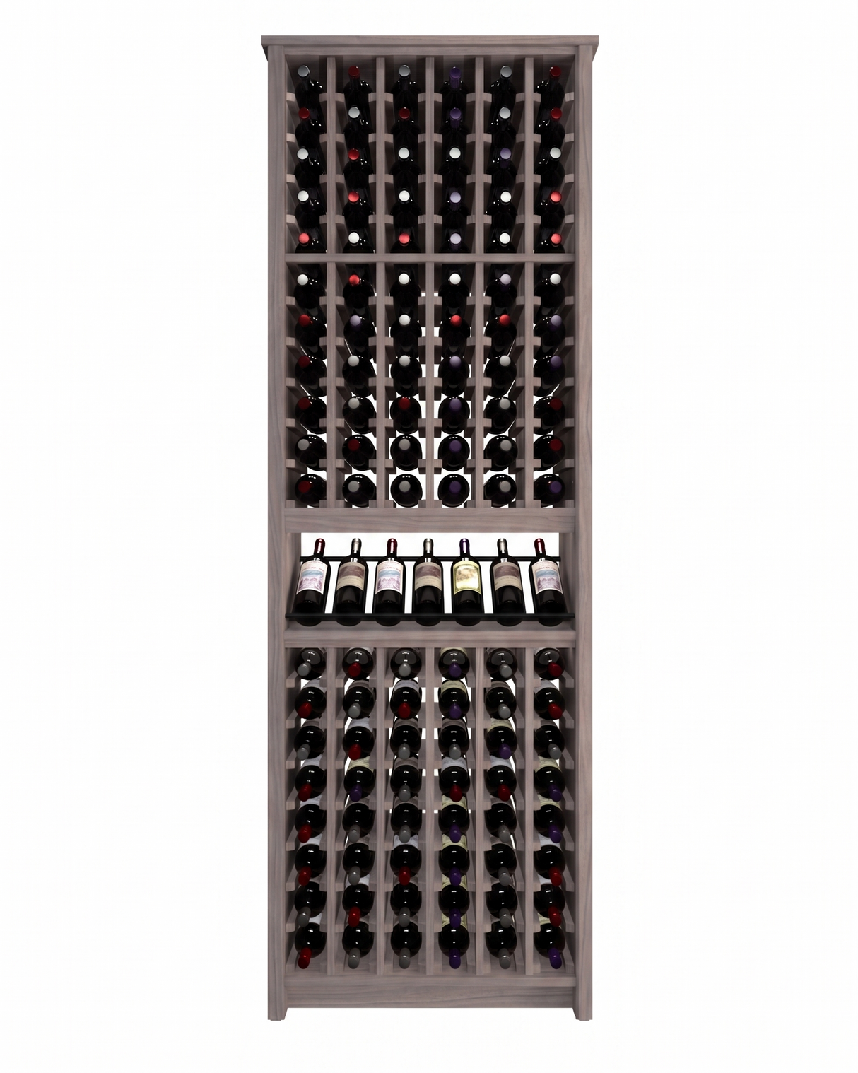 Kessick Tower Series 120-Bottle Hardwood Wine Cabinet
