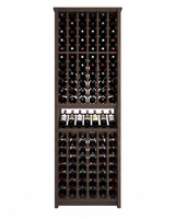 Kessick Tower Series 120-Bottle Hardwood Wine Cabinet