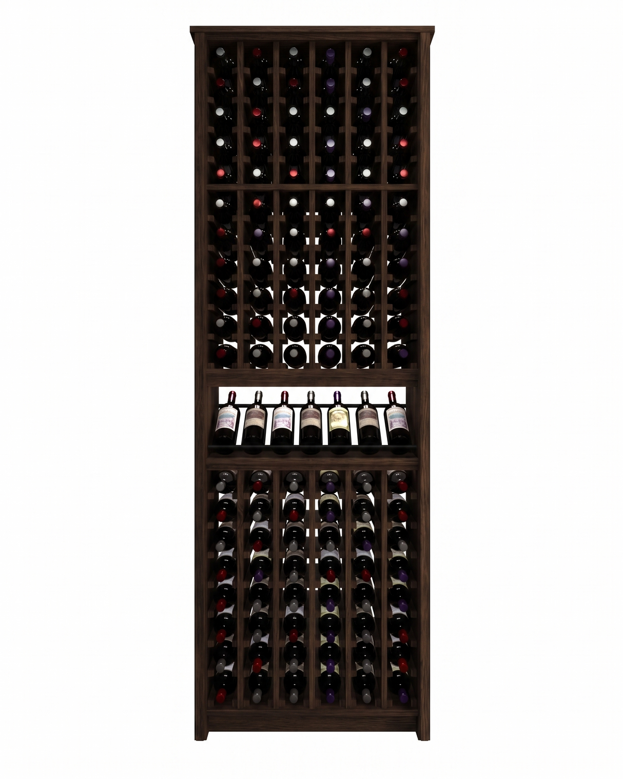 Kessick Tower Series 120-Bottle Hardwood Wine Cabinet