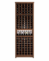Kessick Tower Series 120-Bottle Hardwood Wine Cabinet